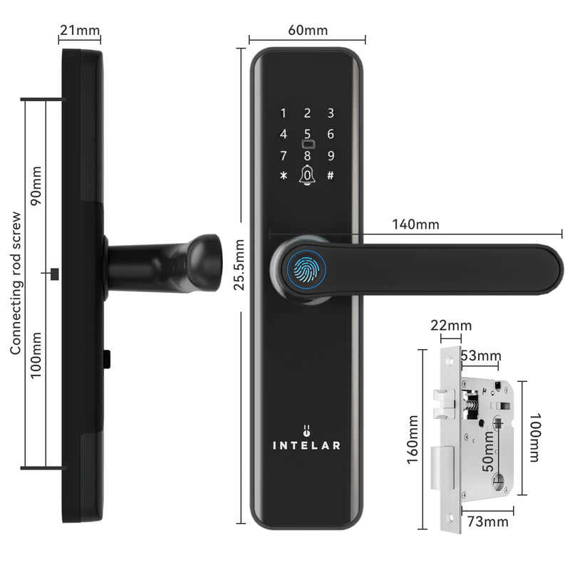 Fechadura Inteligente Tuya WiFi- fechadura de casa com impressão digital senha